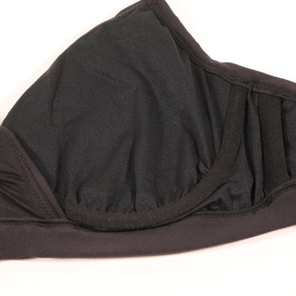 NWT Seafolly X Revolve Pop Block Wrap Front DD Cup Bralette in Black - Picture 12 of 13